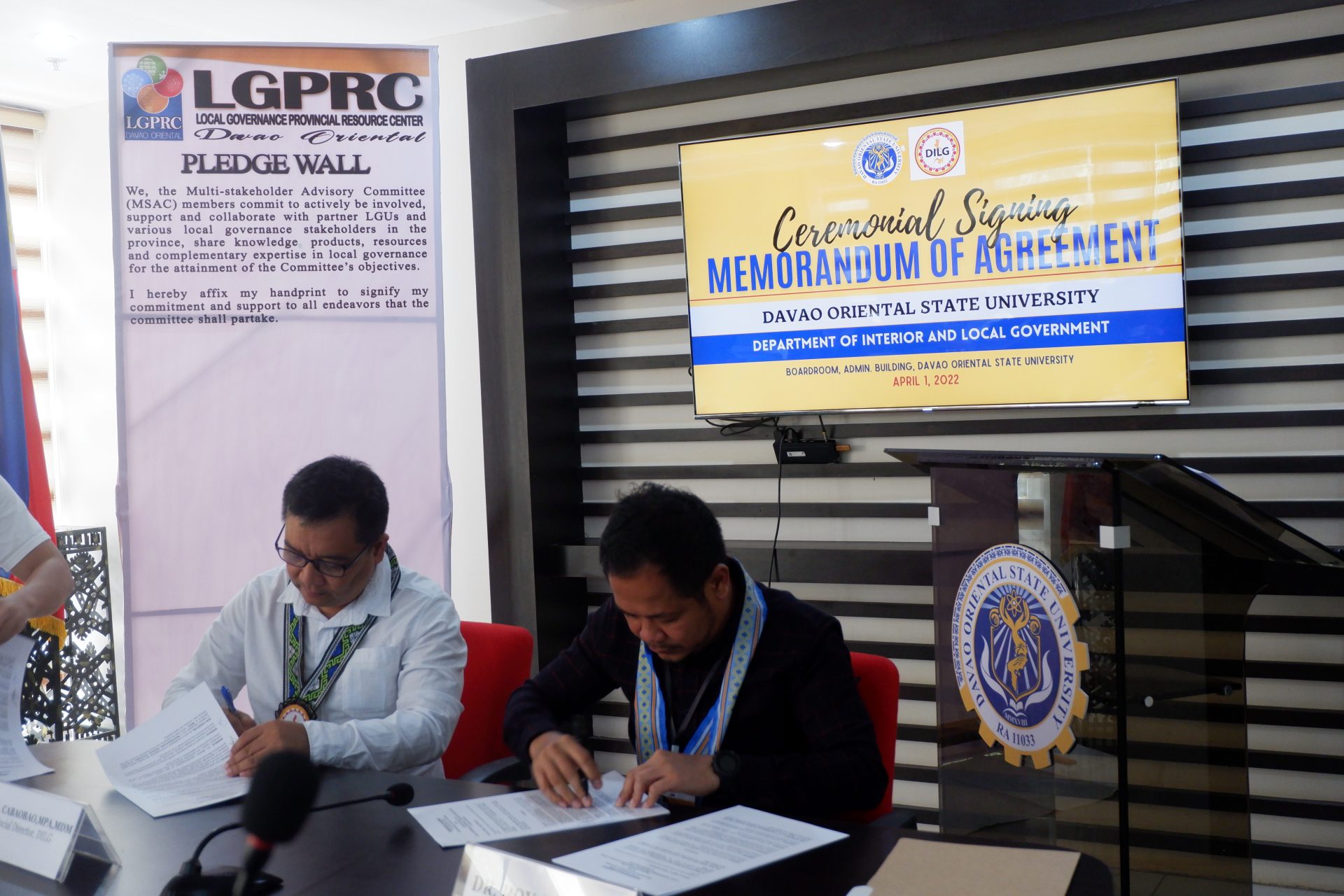 DOrSU, DILG sign MoA on LGPRC Operationalization