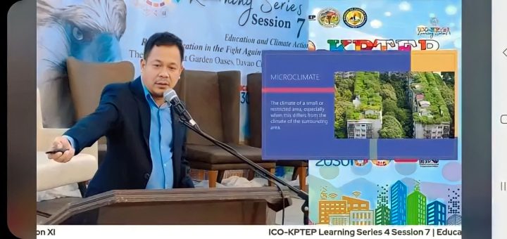 DOrSU President delivers a speech in ICO-KPTEP, emphasizes the role of education against climate change