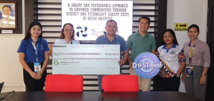DOST XI turns over ₱1.8M check to DOrSU for SMART CEST Program