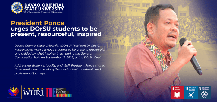 President Ponce urges DOrSU students to be present, resourceful, inspired