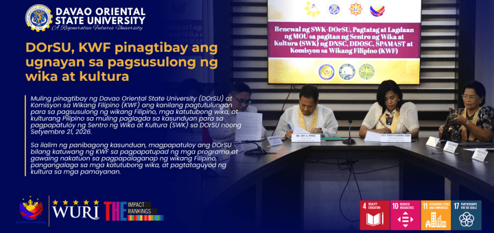 DOrSU, KWF pinagtibay ang ugnayan sa pagsusulong ng wika at kultura