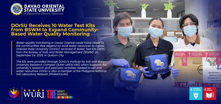 DOrSU Receives 10 Water Test Kits from BSWM to Expand Community-Based Water Quality Monitoring