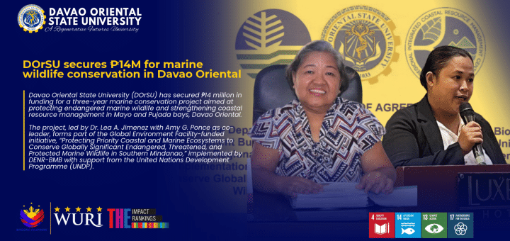 DOrSU secures ₱14M for marine wildlife conservation in Davao Oriental